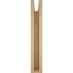 Ekena Millwork - BKTUR0352X22X22TRA05RCPR - Timberthane Faux Wood Traditional Style Bracket w/ Offset Brace, Block Ends, 3 1/2"W x 22"D x 22"H, Primed Tan