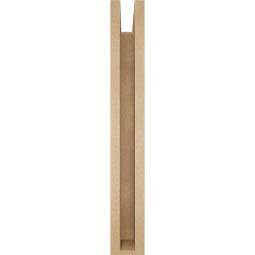 Ekena Millwork - BKTUR0352X22X26TRA05RCPR - Timberthane Faux Wood Traditional Style Bracket w/ Offset Brace, Block Ends, 3 1/2"W x 22"D x 26"H, Primed Tan