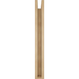 Ekena Millwork - BKTUR0352X22X30TRA05RCPR - Timberthane Faux Wood Traditional Style Bracket w/ Offset Brace, Block Ends, 3 1/2"W x 22"D x 30"H, Primed Tan