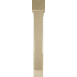 Ekena Millwork - BKTUR0352X24X24TRA05RCPR - Timberthane Faux Wood Traditional Style Bracket w/ Offset Brace, Block Ends, 3 1/2"W x 24"D x 24"H, Primed Tan