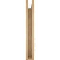 Ekena Millwork - BKTUR0352X24X24TRA05RCPR - Timberthane Faux Wood Traditional Style Bracket w/ Offset Brace, Block Ends, 3 1/2"W x 24"D x 24"H, Primed Tan