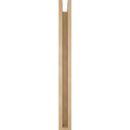 Ekena Millwork - BKTUR0352X24X36TRA05RCPR - Timberthane Faux Wood Traditional Style Bracket w/ Offset Brace, Block Ends, 3 1/2"W x 24"D x 36"H, Primed Tan