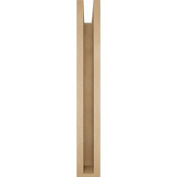 Ekena Millwork - BKTUR0352X26X26TRA05RCPR - Timberthane Faux Wood Traditional Style Bracket w/ Offset Brace, Block Ends, 3 1/2"W x 26"D x 26"H, Primed Tan