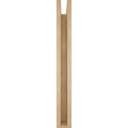Ekena Millwork - BKTUR0352X26X30TRA05RCPR - Timberthane Faux Wood Traditional Style Bracket w/ Offset Brace, Block Ends, 3 1/2"W x 26"D x 30"H, Primed Tan
