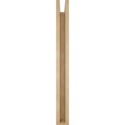 Ekena Millwork - BKTUR0352X26X34TRA05RCPR - Timberthane Faux Wood Traditional Style Bracket w/ Offset Brace, Block Ends, 3 1/2"W x 26"D x 34"H, Primed Tan