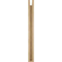 Ekena Millwork - BKTUR0352X26X38TRA05RCPR - Timberthane Faux Wood Traditional Style Bracket w/ Offset Brace, Block Ends, 3 1/2"W x 26"D x 38"H, Primed Tan