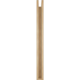 Ekena Millwork - BKTUR0352X28X40TRA05RCPR - Timberthane Faux Wood Traditional Style Bracket w/ Offset Brace, Block Ends, 3 1/2"W x 28"D x 40"H, Primed Tan