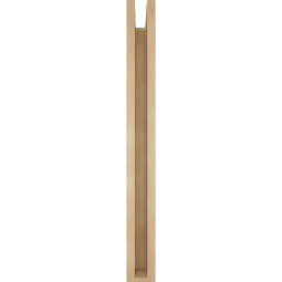 Ekena Millwork - BKTUR0352X30X34TRA05RCPR - Timberthane Faux Wood Traditional Style Bracket w/ Offset Brace, Block Ends, 3 1/2"W x 30"D x 34"H, Primed Tan