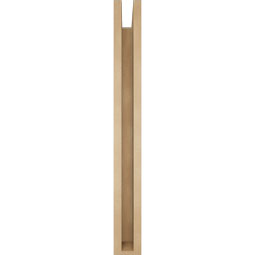 Ekena Millwork - BKTUR0352X32X32TRA05RCPR - Timberthane Faux Wood Traditional Style Bracket w/ Offset Brace, Block Ends, 3 1/2"W x 32"D x 32"H, Primed Tan
