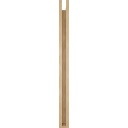 Ekena Millwork - BKTUR0352X32X44TRA05RCPR - Timberthane Faux Wood Traditional Style Bracket w/ Offset Brace, Block Ends, 3 1/2"W x 32"D x 44"H, Primed Tan