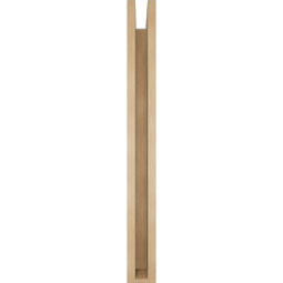 Ekena Millwork - BKTUR0352X34X34TRA05RCPR - Timberthane Faux Wood Traditional Style Bracket w/ Offset Brace, Block Ends, 3 1/2"W x 34"D x 34"H, Primed Tan