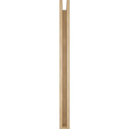 Ekena Millwork - BKTUR0352X36X44TRA05RCPR - Timberthane Faux Wood Traditional Style Bracket w/ Offset Brace, Block Ends, 3 1/2"W x 36"D x 44"H, Primed Tan
