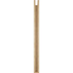Ekena Millwork - BKTUR0352X36X48TRA05RCPR - Timberthane Faux Wood Traditional Style Bracket w/ Offset Brace, Block Ends, 3 1/2"W x 36"D x 48"H, Primed Tan