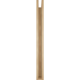 Ekena Millwork - BKTUR0352X38X38TRA05RCPR - Timberthane Faux Wood Traditional Style Bracket w/ Offset Brace, Block Ends, 3 1/2"W x 38"D x 38"H, Primed Tan