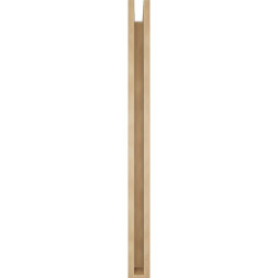 Ekena Millwork - BKTUR0352X38X44TRA05RCPR - Timberthane Faux Wood Traditional Style Bracket w/ Offset Brace, Block Ends, 3 1/2"W x 38"D x 44"H, Primed Tan