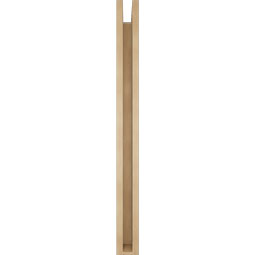 Ekena Millwork - BKTUR0352X40X40TRA05RCPR - Timberthane Faux Wood Traditional Style Bracket w/ Offset Brace, Block Ends, 3 1/2"W x 40"D x 40"H, Primed Tan