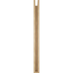 Ekena Millwork - BKTUR0352X40X44TRA05RCPR - Timberthane Faux Wood Traditional Style Bracket w/ Offset Brace, Block Ends, 3 1/2"W x 40"D x 44"H, Primed Tan