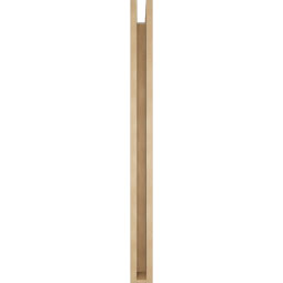 Ekena Millwork - BKTUR0352X44X44TRA05RCPR - Timberthane Faux Wood Traditional Style Bracket w/ Offset Brace, Block Ends, 3 1/2"W x 44"D x 44"H, Primed Tan