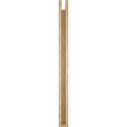 Ekena Millwork - BKTUR0352X46X46TRA05RCPR - Timberthane Faux Wood Traditional Style Bracket w/ Offset Brace, Block Ends, 3 1/2"W x 46"D x 46"H, Primed Tan