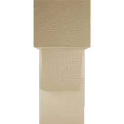 Ekena Millwork - BKTUR0554X14X14TRA05RCPR - Timberthane Faux Wood Traditional Style Bracket w/ Offset Brace, Block Ends, 5 1/2"W x 14"D x 14"H, Primed Tan