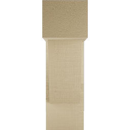 Ekena Millwork - BKTUR0554X14X18TRA05RCPR - Timberthane Faux Wood Traditional Style Bracket w/ Offset Brace, Block Ends, 5 1/2"W x 14"D x 18"H, Primed Tan