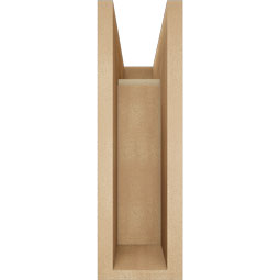 Ekena Millwork - BKTUR0554X14X18TRA05RCPR - Timberthane Faux Wood Traditional Style Bracket w/ Offset Brace, Block Ends, 5 1/2"W x 14"D x 18"H, Primed Tan