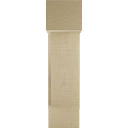 Ekena Millwork - BKTUR0554X14X22TRA05RCPR - Timberthane Faux Wood Traditional Style Bracket w/ Offset Brace, Block Ends, 5 1/2"W x 14"D x 22"H, Primed Tan