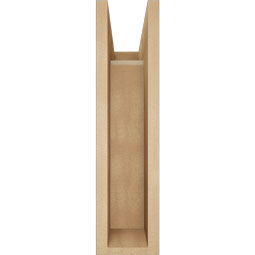 Ekena Millwork - BKTUR0554X14X22TRA05RCPR - Timberthane Faux Wood Traditional Style Bracket w/ Offset Brace, Block Ends, 5 1/2"W x 14"D x 22"H, Primed Tan