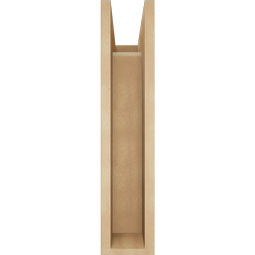 Ekena Millwork - BKTUR0554X14X26TRA05RCPR - Timberthane Faux Wood Traditional Style Bracket w/ Offset Brace, Block Ends, 5 1/2"W x 14"D x 26"H, Primed Tan