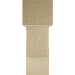 Ekena Millwork - BKTUR0554X16X16TRA05RCPR - Timberthane Faux Wood Traditional Style Bracket w/ Offset Brace, Block Ends, 5 1/2"W x 16"D x 16"H, Primed Tan