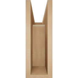 Ekena Millwork - BKTUR0554X16X16TRA05RCPR - Timberthane Faux Wood Traditional Style Bracket w/ Offset Brace, Block Ends, 5 1/2"W x 16"D x 16"H, Primed Tan
