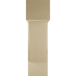 Ekena Millwork - BKTUR0554X16X20TRA05RCPR - Timberthane Faux Wood Traditional Style Bracket w/ Offset Brace, Block Ends, 5 1/2"W x 16"D x 20"H, Primed Tan