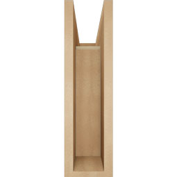 Ekena Millwork - BKTUR0554X16X20TRA05RCPR - Timberthane Faux Wood Traditional Style Bracket w/ Offset Brace, Block Ends, 5 1/2"W x 16"D x 20"H, Primed Tan