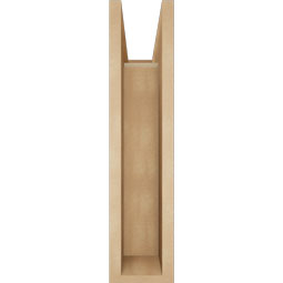 Ekena Millwork - BKTUR0554X16X24TRA05RCPR - Timberthane Faux Wood Traditional Style Bracket w/ Offset Brace, Block Ends, 5 1/2"W x 16"D x 24"H, Primed Tan