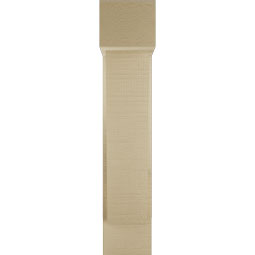 Ekena Millwork - BKTUR0554X16X28TRA05RCPR - Timberthane Faux Wood Traditional Style Bracket w/ Offset Brace, Block Ends, 5 1/2"W x 16"D x 28"H, Primed Tan
