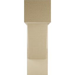 Ekena Millwork - BKTUR0554X18X18TRA05RCPR - Timberthane Faux Wood Traditional Style Bracket w/ Offset Brace, Block Ends, 5 1/2"W x 18"D x 18"H, Primed Tan