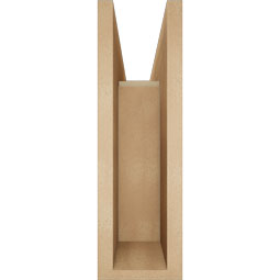 Ekena Millwork - BKTUR0554X18X18TRA05RCPR - Timberthane Faux Wood Traditional Style Bracket w/ Offset Brace, Block Ends, 5 1/2"W x 18"D x 18"H, Primed Tan