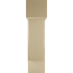 Ekena Millwork - BKTUR0554X18X22TRA05RCPR - Timberthane Faux Wood Traditional Style Bracket w/ Offset Brace, Block Ends, 5 1/2"W x 18"D x 22"H, Primed Tan