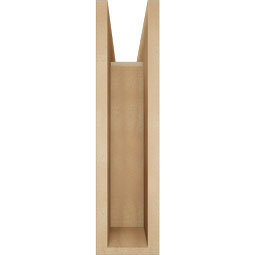 Ekena Millwork - BKTUR0554X18X22TRA05RCPR - Timberthane Faux Wood Traditional Style Bracket w/ Offset Brace, Block Ends, 5 1/2"W x 18"D x 22"H, Primed Tan