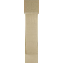 Ekena Millwork - BKTUR0554X18X26TRA05RCPR - Timberthane Faux Wood Traditional Style Bracket w/ Offset Brace, Block Ends, 5 1/2"W x 18"D x 26"H, Primed Tan