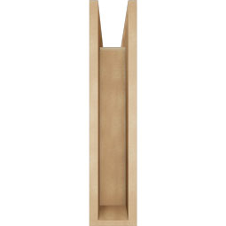 Ekena Millwork - BKTUR0554X18X26TRA05RCPR - Timberthane Faux Wood Traditional Style Bracket w/ Offset Brace, Block Ends, 5 1/2"W x 18"D x 26"H, Primed Tan
