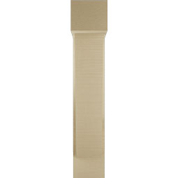 Ekena Millwork - BKTUR0554X18X30TRA05RCPR - Timberthane Faux Wood Traditional Style Bracket w/ Offset Brace, Block Ends, 5 1/2"W x 18"D x 30"H, Primed Tan