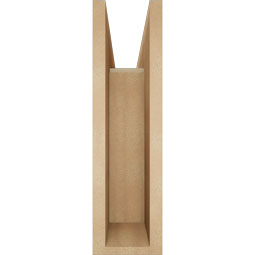 Ekena Millwork - BKTUR0554X20X20TRA05RCPR - Timberthane Faux Wood Traditional Style Bracket w/ Offset Brace, Block Ends, 5 1/2"W x 20"D x 20"H, Primed Tan