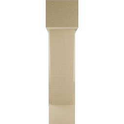 Ekena Millwork - BKTUR0554X20X24TRA05RCPR - Timberthane Faux Wood Traditional Style Bracket w/ Offset Brace, Block Ends, 5 1/2"W x 20"D x 24"H, Primed Tan