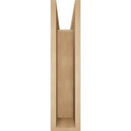 Ekena Millwork - BKTUR0554X20X24TRA05RCPR - Timberthane Faux Wood Traditional Style Bracket w/ Offset Brace, Block Ends, 5 1/2"W x 20"D x 24"H, Primed Tan