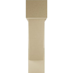 Ekena Millwork - BKTUR0554X22X22TRA05RCPR - Timberthane Faux Wood Traditional Style Bracket w/ Offset Brace, Block Ends, 5 1/2"W x 22"D x 22"H, Primed Tan