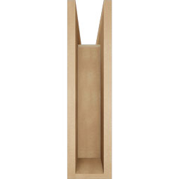 Ekena Millwork - BKTUR0554X22X22TRA05RCPR - Timberthane Faux Wood Traditional Style Bracket w/ Offset Brace, Block Ends, 5 1/2"W x 22"D x 22"H, Primed Tan