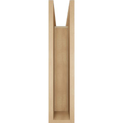 Ekena Millwork - BKTUR0554X22X26TRA05RCPR - Timberthane Faux Wood Traditional Style Bracket w/ Offset Brace, Block Ends, 5 1/2"W x 22"D x 26"H, Primed Tan