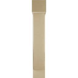 Ekena Millwork - BKTUR0554X22X34TRA05RCPR - Timberthane Faux Wood Traditional Style Bracket w/ Offset Brace, Block Ends, 5 1/2"W x 22"D x 34"H, Primed Tan