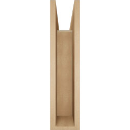 Ekena Millwork - BKTUR0554X24X24TRA05RCPR - Timberthane Faux Wood Traditional Style Bracket w/ Offset Brace, Block Ends, 5 1/2"W x 24"D x 24"H, Primed Tan